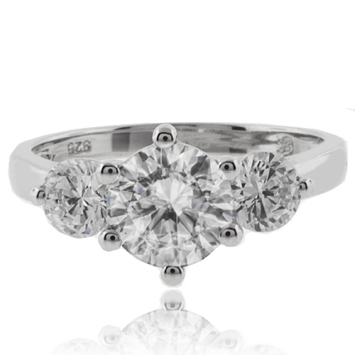 Anillo de Compromiso en Plata .925