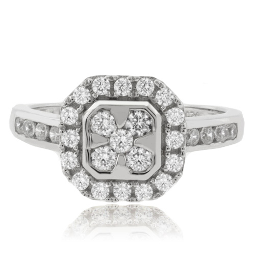 Hermoso Anillo de Compromiso en Plata .925