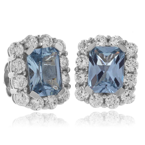 Preciosos Aretes de Aguamarina en Plata .925