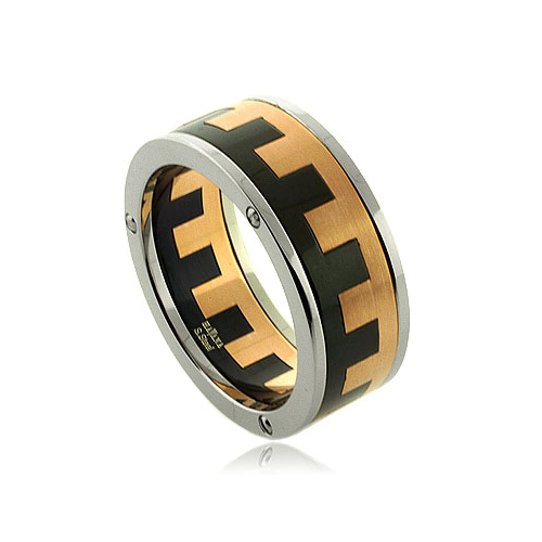 Anillo Havana de Acero Inoxidable
