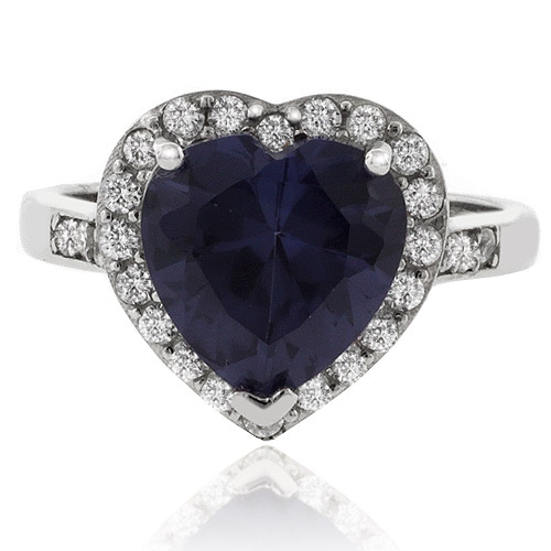 Anillo de Alejandrita en Plata Fina .925 Corte Corazón