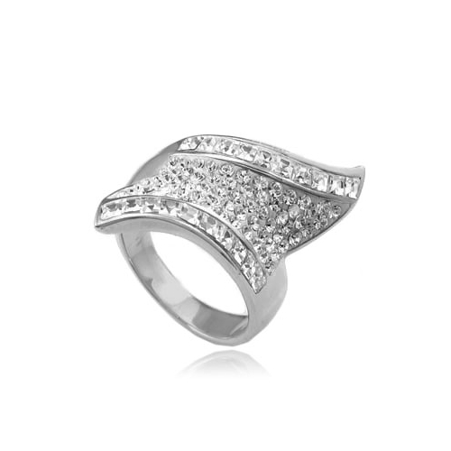 Anillo de Plata de Ley .925 con Cristales de Swarovski