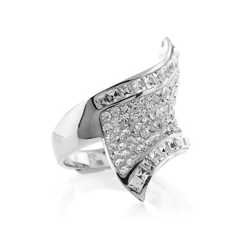 Anillo de Plata de Ley .925 con Cristales de Swarovski