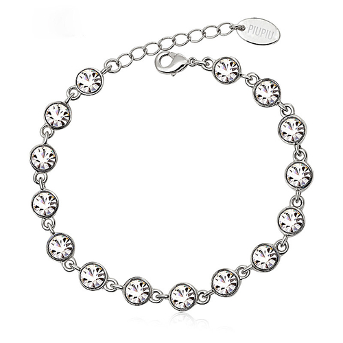 Hermosa Pulsera de Swarovski con Cristales Blancas