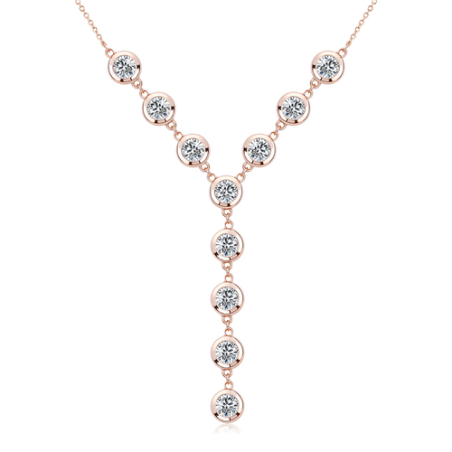Collar de Cristales Swarovski con Baño de Oro Rosa de 18K
