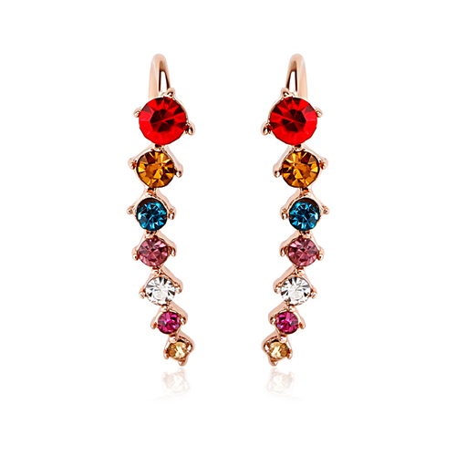 Aretes Con Cristal Swarovski de Colores