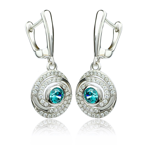 Alejandrita Que Cambia de Color Aretes de Plata