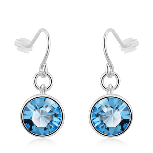 Aretes Elegantes de Swarovski Color Azul