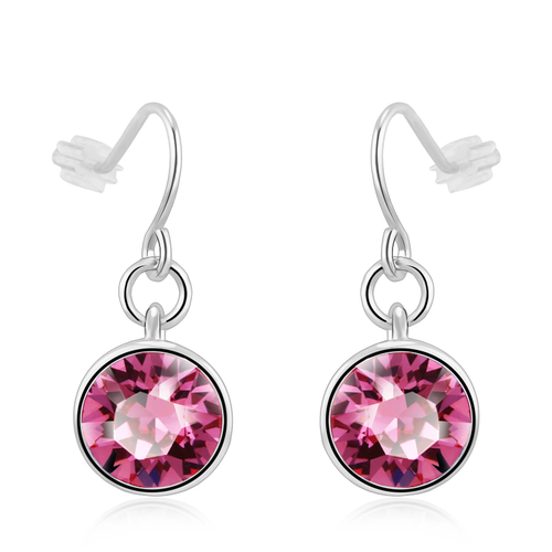 Aretes Elegantes de Swarovski Color Rosa