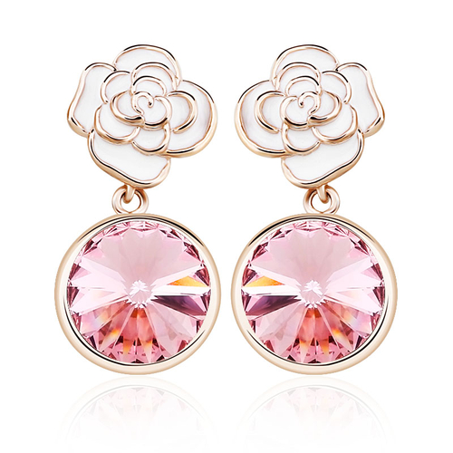 Divinos Aretes con Baño de Oro Rosa 18K