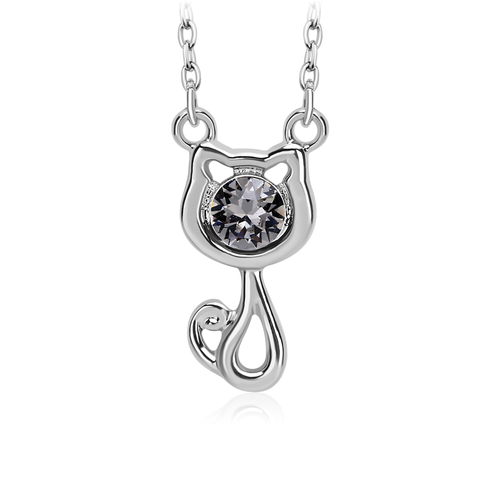 Bonito Collar de Gato Color Negro de Cristal Swarovski