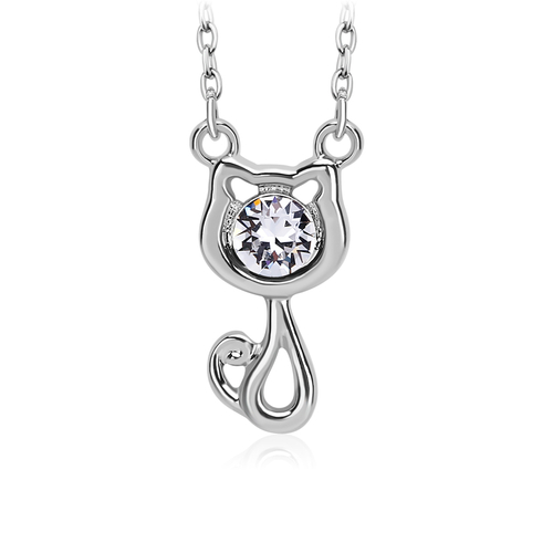 Collar de Gato Color Blanco de Cristal Swarovski
