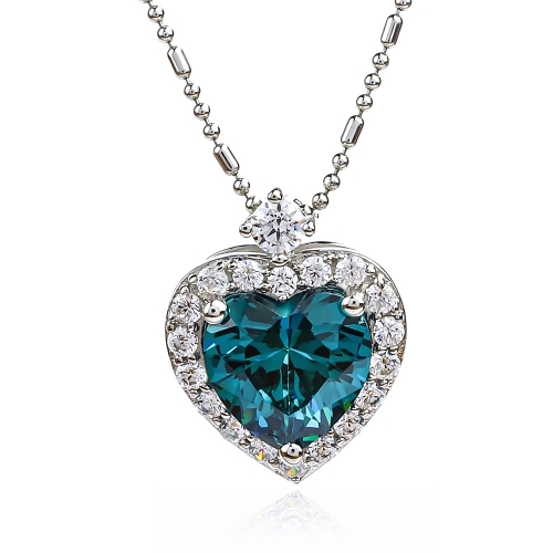 Dije de Plata Con Alejandrita Forma Corazon