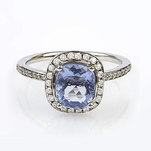 Anillo de Plata y Alejandrita Morado Azul