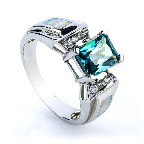 Anillo de Alejandrita Bicolor con Ópalo en Plata .925