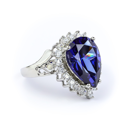 Anillo Elegante de Plata .925 con Tanzanita
