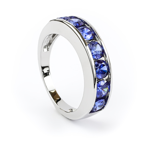 Churumbela Anillo de Plata de Ley con Tanzanita