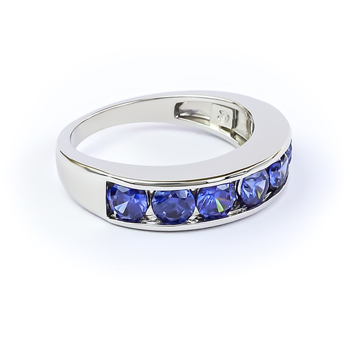 Churumbela Anillo de Plata de Ley con Tanzanita