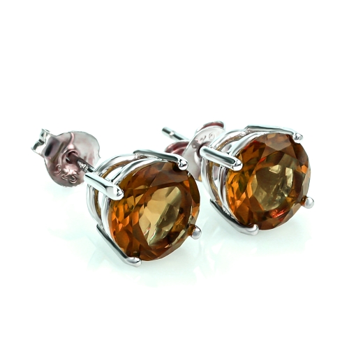 Aretes de Alejandrita ( Verde/Marrón ) en Plata Fina .925