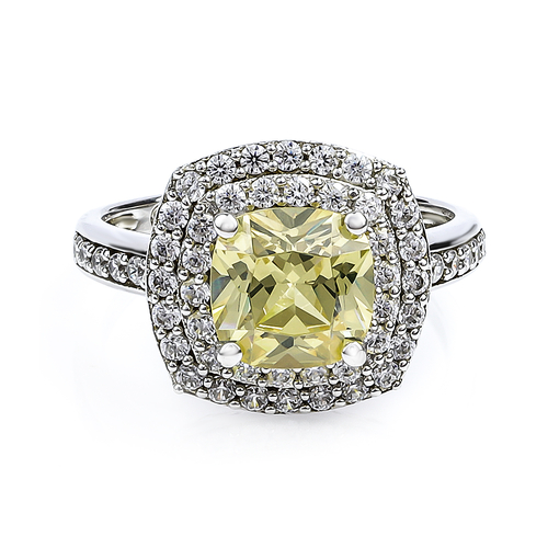 Anillo de Plata y Zultanita Cambia Color con Zirconias