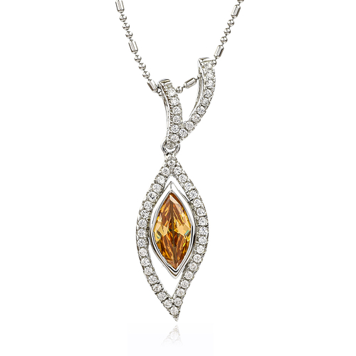Dije de Zultanita Corte Marquesita Plata