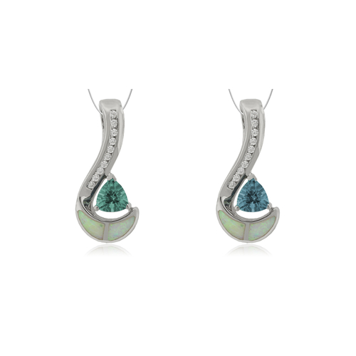Dije de Ópalo con Alejandrita en Plata Fina .925