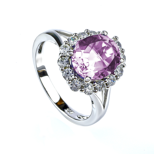 Anillo de Alejandrita en Plata de Ley .925 ( Azul/Morado )