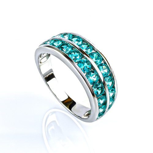 Anillo de Plata de Ley con Paraiba Churumbela
