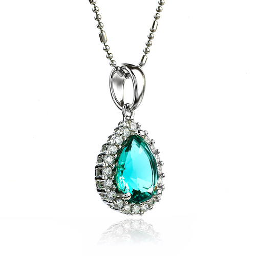 Dije de Plata Piedra de Paraiba En Corte de Pera