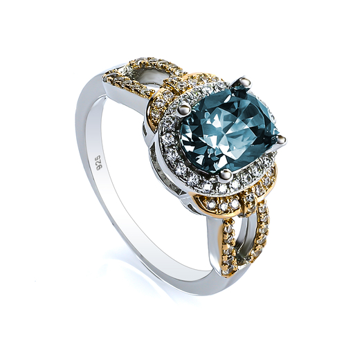 Anillo de 8 mm x 6 mm Alejandrita en Plata de Ley