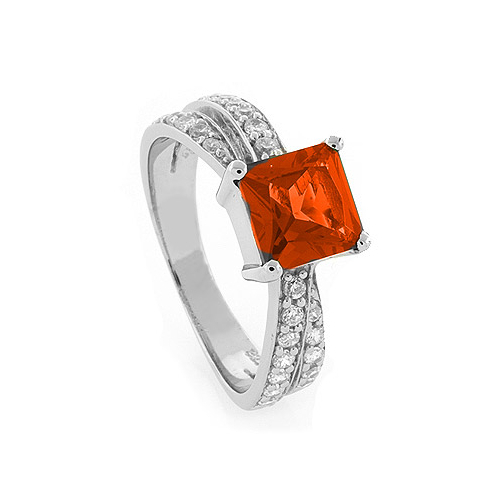 Anillo de Plata con Opalo de Fuego
