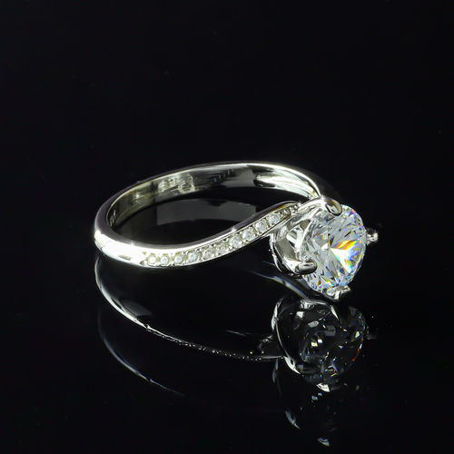 7 mm Anillo de Plata .925 Compromiso