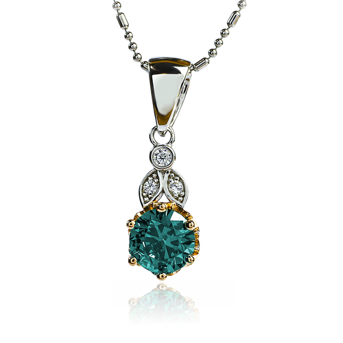 Juego de Alejandrita Con Plata Arete y Dije Set