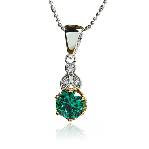Juego de Alejandrita Con Plata Arete y Dije Set