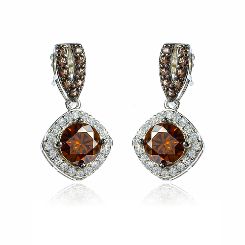 Juego de Dije y Aretes de Diamantes de Chocolate