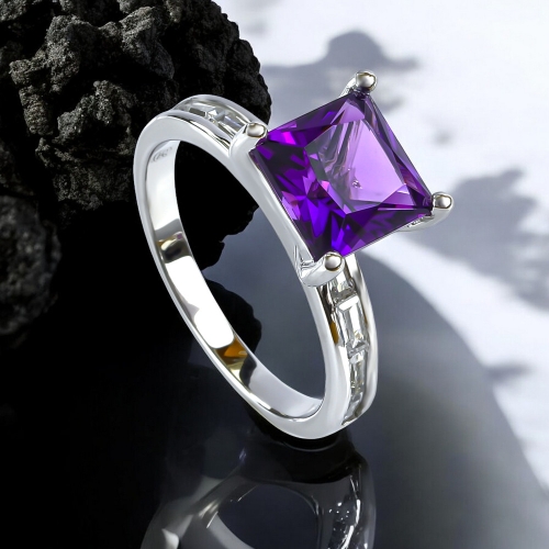 Anillo de Plata .925 con Amatista