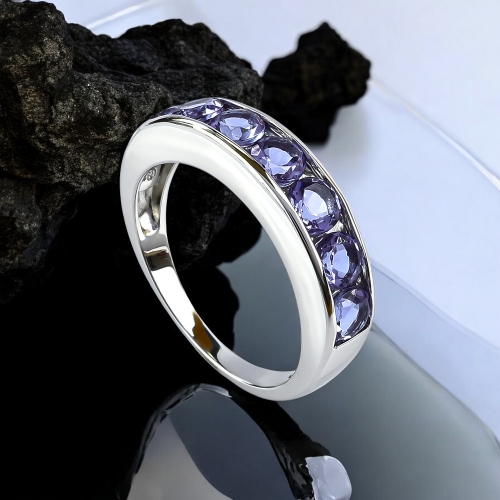 Churumbela Anillo de Plata de Ley con Amatista