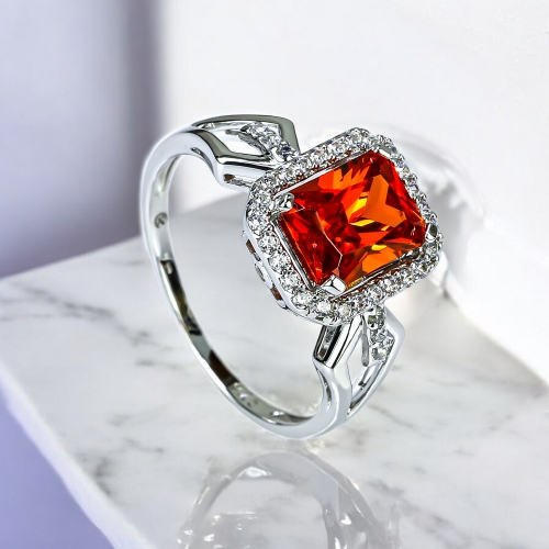 Anillo de Plata De Ley 925 con Opalo de Fuego