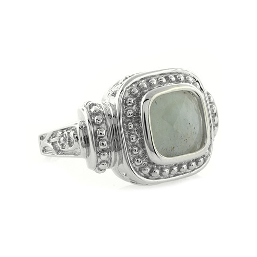 Aguamarina en Anillo de Plata .925