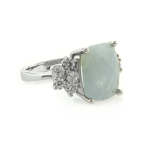 Anillo de Plata Esterlina con Aguamarina