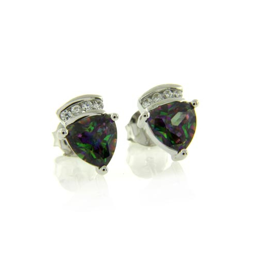 Aretes de Plata de .925 y Topacio Místico