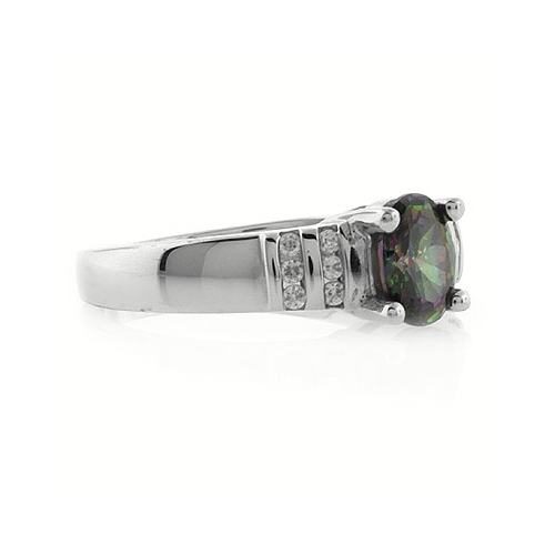 Anillo de Plata con Topacio Mistico