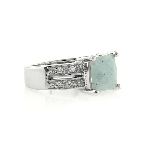 Aquamarine Silver Ring