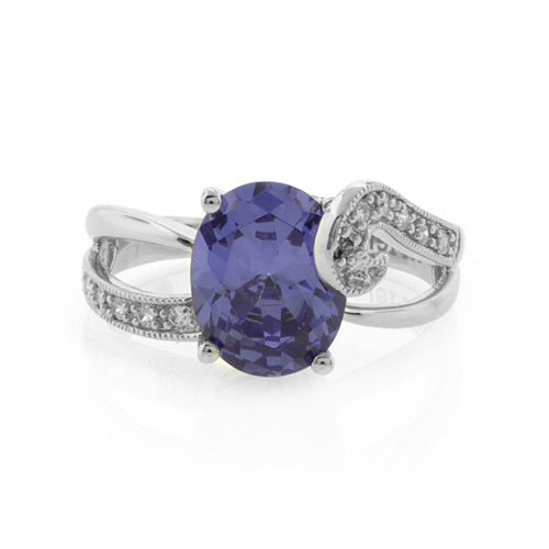 Anillo de Tanzanita sobre Plata .925
