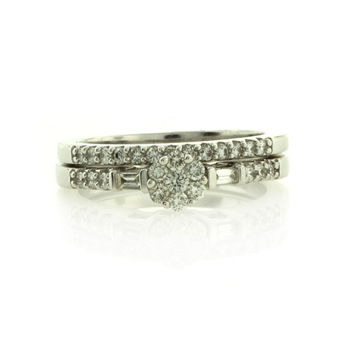 14K White Gold Diamond Ring 0.50 Carat