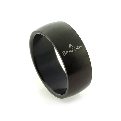 Anillo Negro de Acero Inoxidable Barraca