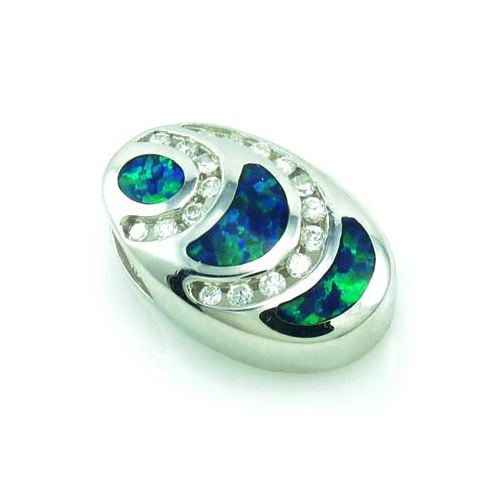 Elegante Dije de Plata .925 con Ópalo Australiano