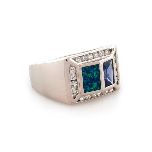 Australian Opal Mens Ring