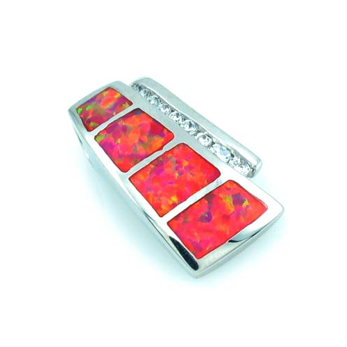 Hermoso Dije de Plata .925 con Ópalo Australiano Rosa