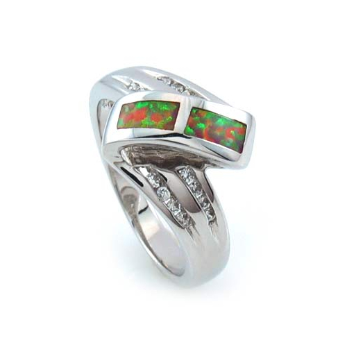 Anillo de Plata con Opalo Rosa
